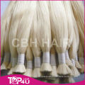 Slavic human hair bleached color no silicone lightest blonde hair